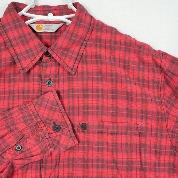 Carhartt Other - Vintage Carhartt Rugged Outdoor Wear Men's Size‎ Large Plaid Denny Shirt Button